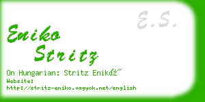 eniko stritz business card